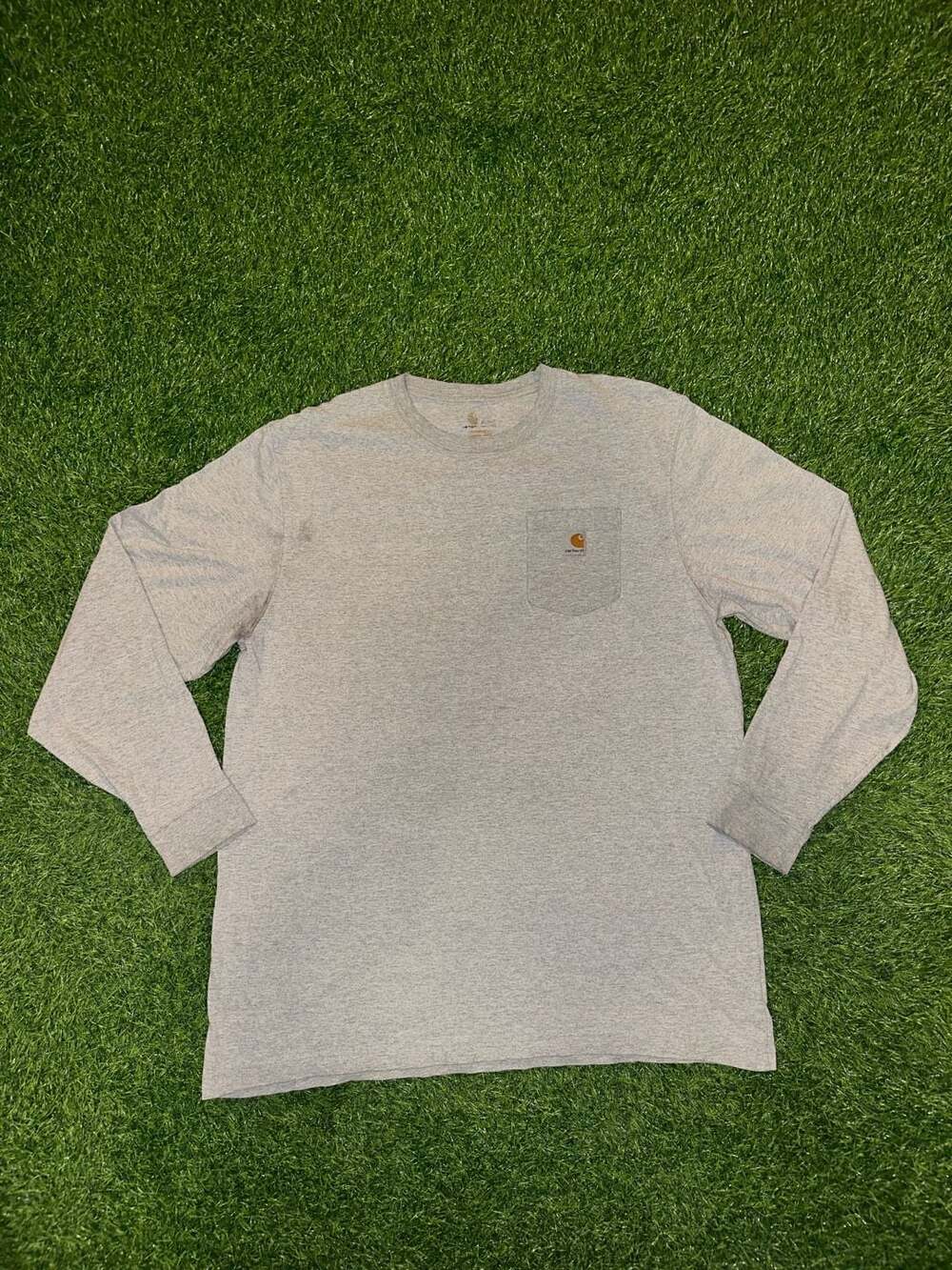 Carhartt Long Sleeve Pocket T-Shirt Size XL Grey Heather